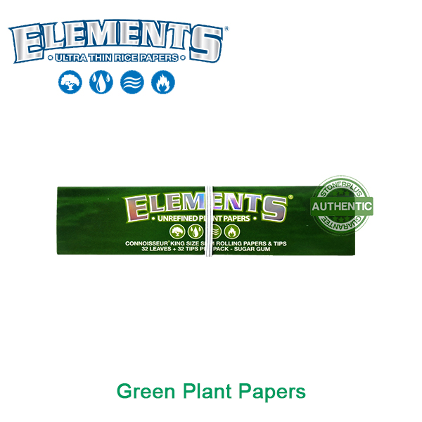 Elements-110mm-Kingsize-Rolling-Paper-Individual-Green-Plant-Conno